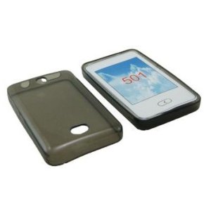 CUSTODIA GEL TPU SILICONE per NOKIA ASHA 501 COLORE NERO