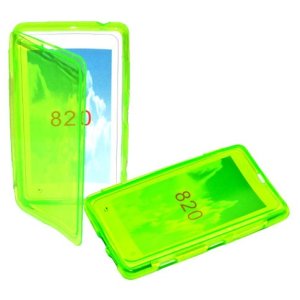 CUSTODIA GEL TPU SILICONE FLIP BOOK per NOKIA LUMIA 820 COLORE VERDE