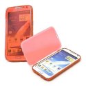 CUSTODIA GEL TPU SILICONE FLIP BOOK per SAMSUNG N7100 GALAXY NOTE 2, N7105 COLORE ARANCIONE