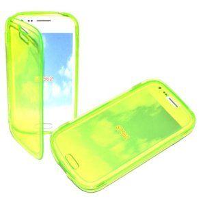 CUSTODIA GEL TPU SILICONE FLIP BOOK per SAMSUNG S7562 GALAXY S DUOS, S7560 GALAXY TREND, S7580 COLORE VERDE