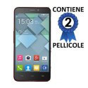 PELLICOLA PROTEGGI DISPLAY ALCATEL ONE TOUCH 6034 IDOL S CONFEZIONE 2 PEZZI