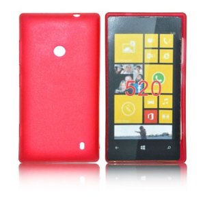 CUSTODIA BACK RIGIDA SLIM DA 0,35mm per NOKIA LUMIA 520, LUMIA 525 COLORE ROSSO