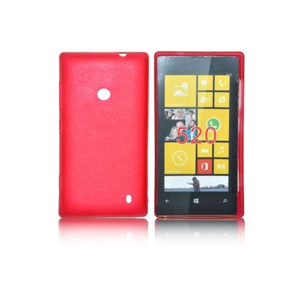 CUSTODIA BACK RIGIDA SLIM DA 0,35mm per NOKIA LUMIA 520, LUMIA 525 COLORE ROSSO