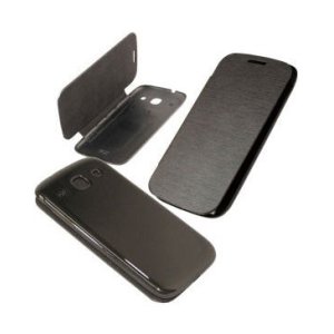 CUSTODIA ORIZZONTALE FLIP COVER per SAMSUNG I8260 GALAXY CORE, I8262 COLORE NERO