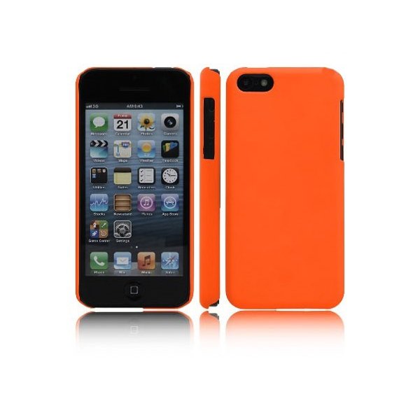 CUSTODIA BACK RIGIDA per APPLE IPHONE 5c COLORE ARANCIONE