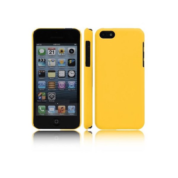 CUSTODIA BACK RIGIDA per APPLE IPHONE 5c COLORE GIALLO