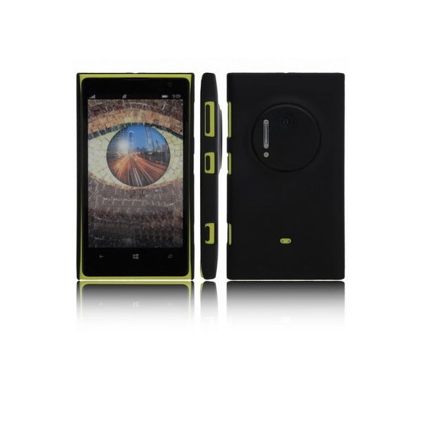 CUSTODIA BACK RIGIDA per NOKIA LUMIA 1020, EOS, 909, RM-875, RM-877, RM-876 COLORE NERO