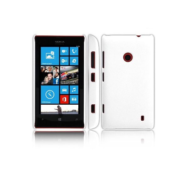 CUSTODIA BACK RIGIDA per NOKIA LUMIA 520, LUMIA 525 COLORE BIANCO