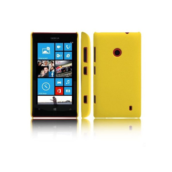 CUSTODIA BACK RIGIDA per NOKIA LUMIA 520, LUMIA 525 COLORE GIALLO