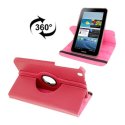 CUSTODIA BOOK PELLE GIREVOLE per SAMSUNG GALAXY TAB 3 8" POLLICI, SM-T310, SM-T311, SM-T315 COLORE FUCSIA