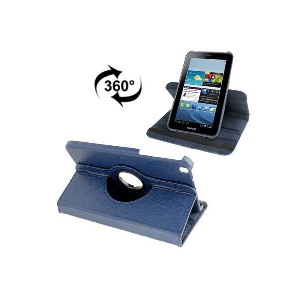 CUSTODIA BOOK PELLE GIREVOLE per SAMSUNG GALAXY TAB 3 8" POLLICI, SM-T310, SM-T311, SM-T315 COLORE BLU