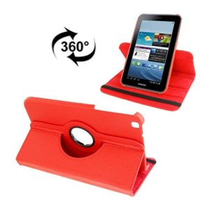 CUSTODIA BOOK PELLE GIREVOLE per SAMSUNG GALAXY TAB 3 8" POLLICI, SM-T310, SM-T311, SM-T315 COLORE ROSSO