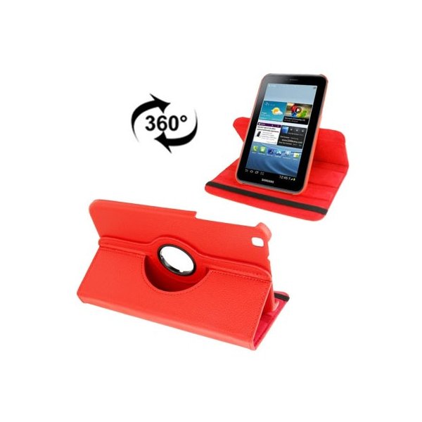 CUSTODIA BOOK PELLE GIREVOLE per SAMSUNG GALAXY TAB 3 8" POLLICI, SM-T310, SM-T311, SM-T315 COLORE ROSSO