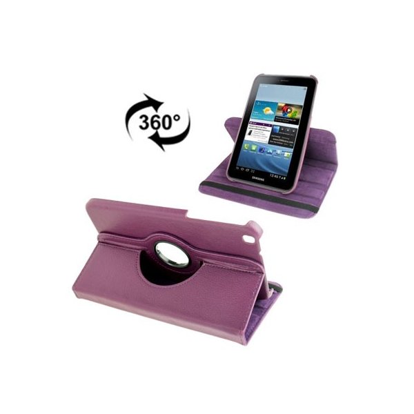 CUSTODIA BOOK PELLE GIREVOLE per SAMSUNG GALAXY TAB 3 8" POLLICI, SM-T310, SM-T311, SM-T315 COLORE VIOLA