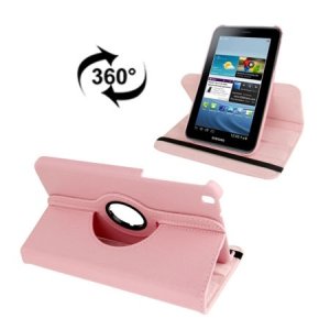 CUSTODIA BOOK PELLE GIREVOLE per SAMSUNG GALAXY TAB 3 8" POLLICI, SM-T310, SM-T311, SM-T315 COLORE ROSA