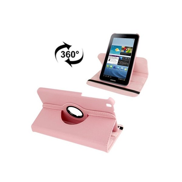 CUSTODIA BOOK PELLE GIREVOLE per SAMSUNG GALAXY TAB 3 8" POLLICI, SM-T310, SM-T311, SM-T315 COLORE ROSA