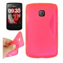 CUSTODIA GEL TPU SILICONE DOUBLE per LG OPTIMUS L1 II, E410 COLORE ROSA