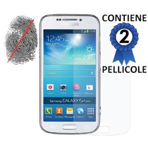 PELLICOLA PROTEGGI DISPLAY ANTI IMPRONTA SAMSUNG C1010 GALAXY S4 ZOOM, C101 CONFEZIONE 2 PEZZI