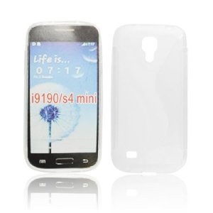 CUSTODIA GEL TPU SILICONE DOUBLE per SAMSUNG I9190 GALAXY S4 MINI, I9192, I9195 COLORE BIANCO