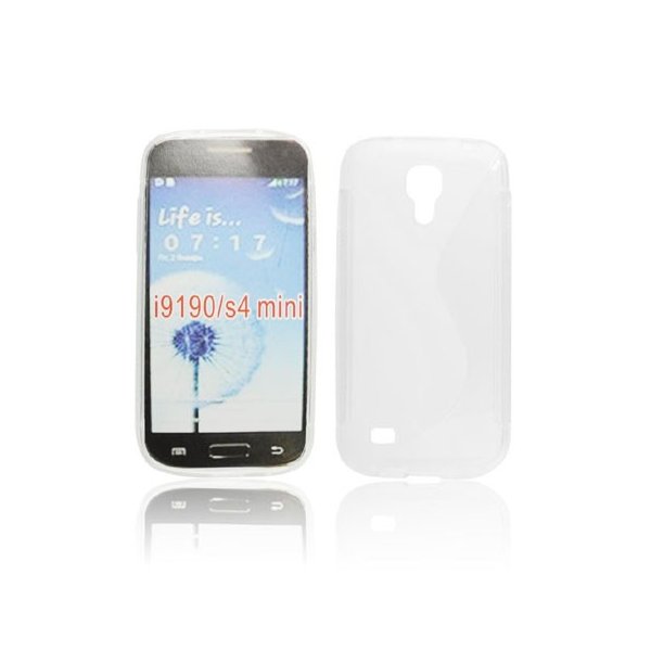 CUSTODIA GEL TPU SILICONE DOUBLE per SAMSUNG I9190 GALAXY S4 MINI, I9192, I9195 COLORE BIANCO