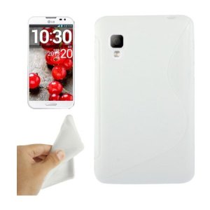 CUSTODIA GEL TPU SILICONE DOUBLE per LG OPTIMUS L4 II, E440 COLORE BIANCO