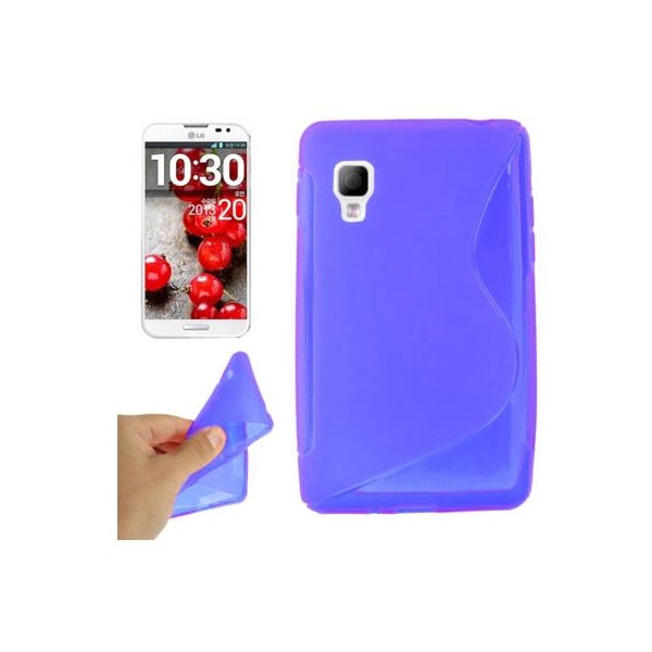 CUSTODIA GEL TPU SILICONE DOUBLE per LG OPTIMUS L4 II, E440 COLORE BLU