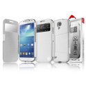 CUSTODIA BOOK PELLE per SAMSUNG I9500 GALAXY S4 CON FINESTRA IDENTIFICATIVO CHIAMANTE E STAND BIANCO ITSKINS BLISTER