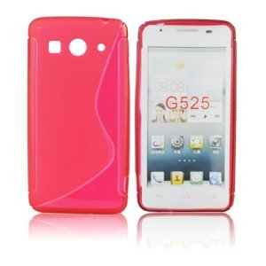 CUSTODIA GEL TPU SILICONE DOUBLE per HUAWEI ASCEND G525 COLORE ROSSO