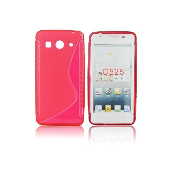 CUSTODIA GEL TPU SILICONE DOUBLE per HUAWEI ASCEND G525 COLORE ROSSO