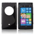 CUSTODIA GEL TPU SILICONE DOUBLE per NOKIA LUMIA 1020, EOS, 909, RM-875, RM-877, RM-876 COLORE NERO