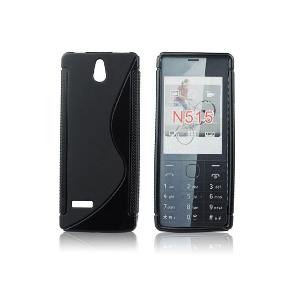 CUSTODIA GEL TPU SILICONE DOUBLE per NOKIA 515 COLORE NERO