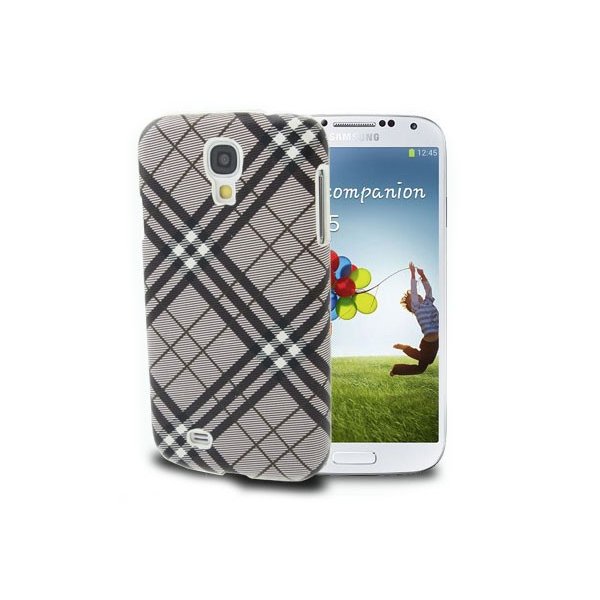 CUSTODIA BACK RIGIDA per SAMSUNG I9500 GALAXY S4, I9505, I9502 FANTASIA SCOZZESE COLORE MARRONE SCURO