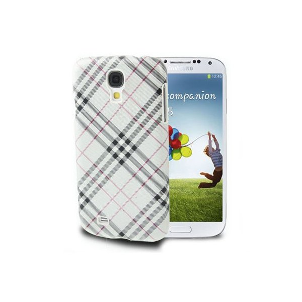 CUSTODIA BACK RIGIDA per SAMSUNG I9500 GALAXY S4, I9505, I9502 FANTASIA SCOZZESE COLORE BIANCO