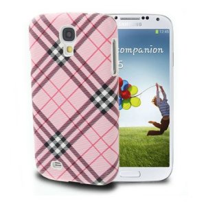 CUSTODIA BACK RIGIDA per SAMSUNG I9500 GALAXY S4, I9505, I9502 FANTASIA SCOZZESE COLORE ROSA