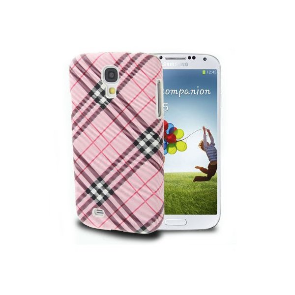 CUSTODIA BACK RIGIDA per SAMSUNG I9500 GALAXY S4, I9505, I9502 FANTASIA SCOZZESE COLORE ROSA