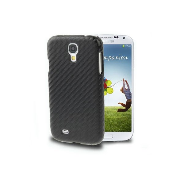 CUSTODIA BACK RIGIDA per SAMSUNG I9500 GALAXY S4, I9505, I9502 COLORE NERO CARBON