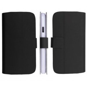 CUSTODIA FLIP ORIZZONTALE SLIM per SONY-ERICSSON X12 XPERIA ARC CON STAND E CHIUSURA MAGNETICA COLORE NERO