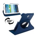 CUSTODIA BOOK PELLE GIREVOLE per SAMSUNG P3200 GALAXY TAB 3 7.0, P3210, SM-T210, SM-T211 7" POLLICI COLORE BLU