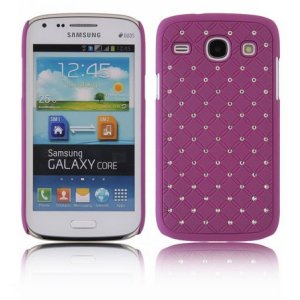 CUSTODIA BACK RIGIDA CON BRILLANTINI per SAMSUNG I8260 GALAXY CORE, I8262 COLORE VIOLA