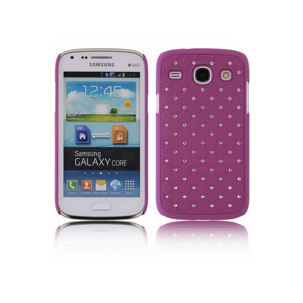 CUSTODIA BACK RIGIDA CON BRILLANTINI per SAMSUNG I8260 GALAXY CORE, I8262 COLORE VIOLA