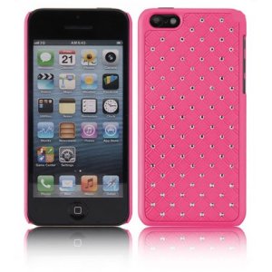 CUSTODIA BACK RIGIDA CON BRILLANTINI per APPLE IPHONE 5c COLORE ROSA