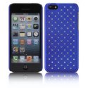 CUSTODIA BACK RIGIDA CON BRILLANTINI per APPLE IPHONE 5c COLORE BLU