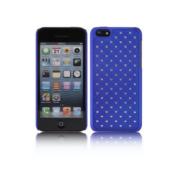 CUSTODIA BACK RIGIDA CON BRILLANTINI per APPLE IPHONE 5c COLORE BLU