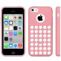 CUSTODIA GEL TPU SILICONE CON FORI per APPLE IPHONE 5c COLORE ROSA