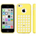 CUSTODIA GEL TPU SILICONE CON FORI per APPLE IPHONE 5c COLORE GIALLO