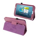 CUSTODIA BOOK PELLE CON STAND E PORTA PENNA per SAMSUNG P3200 GALAXY TAB 3 7.0, P3210 7" POLLICI COLORE VIOLA