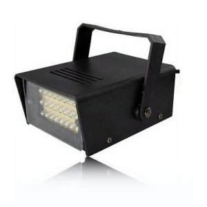 MINI STROBO CON 24 LEDS BIANCHI COLORE NERO KARMA