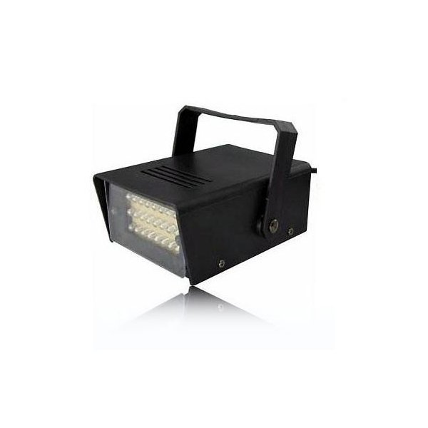 MINI STROBO CON 24 LEDS BIANCHI COLORE NERO KARMA