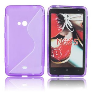 CUSTODIA GEL TPU SILICONE DOUBLE per NOKIA LUMIA 625 COLORE VIOLA