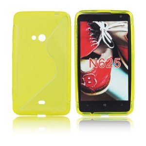 CUSTODIA GEL TPU SILICONE DOUBLE per NOKIA LUMIA 625 COLORE GIALLO